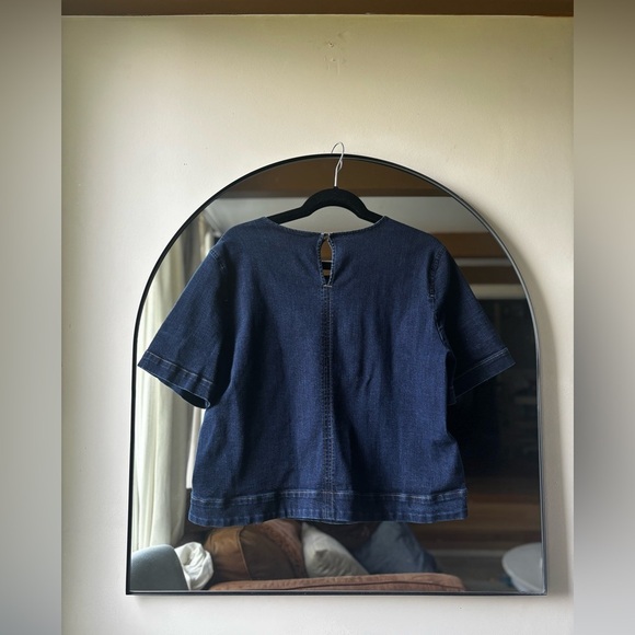 BANANA REPUBLIC | denim cropped top | size xl - Picture 4 of 5